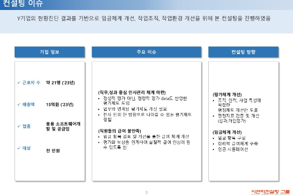 [일터혁신컨설팅] 응용 소프트웨어 개발 및 공급업 평가체계 개선, 임금체계개선 사례
