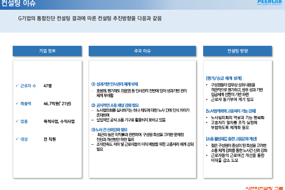 [일터혁신컨설팅] 목적∙수익사업 수행 공익법인의 평가체계 개선, 노사파트너십체계 구축, 고용문화 개선 컨설팅 사례